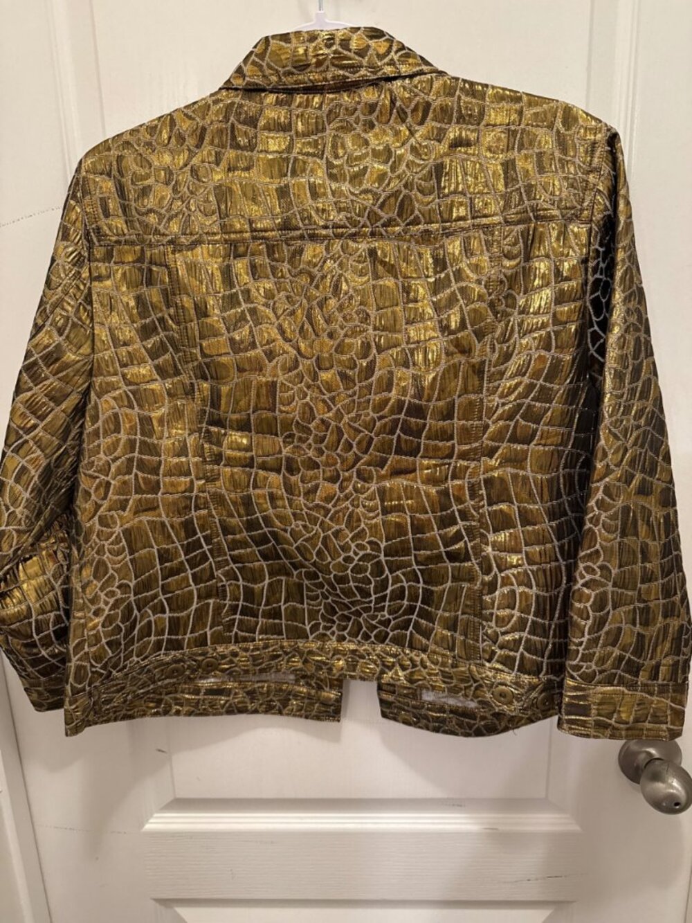 Metallic gold textured jacket, Ruby Rd. Brand, Size 14 - Picture 3 of 4